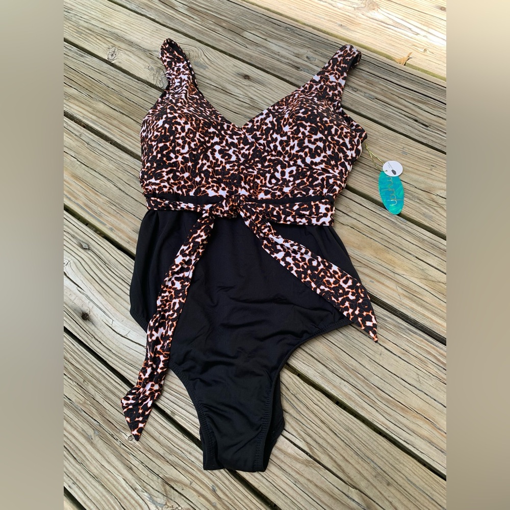 20W MYNAH one piece animal print swimsuit NWT plus size